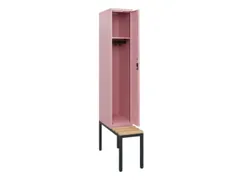 locker met bank,HxBxD 1950x300x815mm,1vak,vak B 300mm,cilinderslot