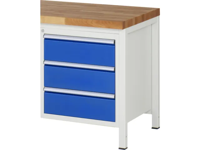 laden-onderbouw,v. werkbank,HxBxD 620x580x650mm,3lade(n),romp RAL7035