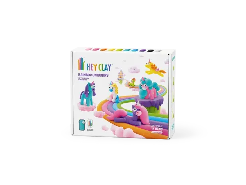 Hey Clay Klei set Rainbow Unicorns 15 delen Eenhoorns