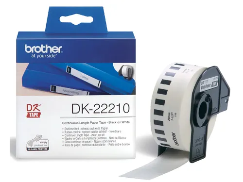 Etiket Brother DK-22210 29mm thermisch 30-meter wit papier
