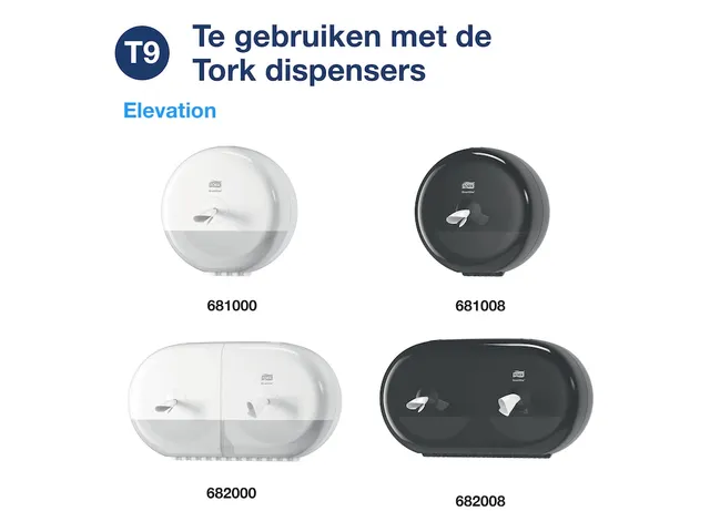Toiletpapier Tork SmartOne Mini T9 advanced 2-laags 620 vel wit 472193