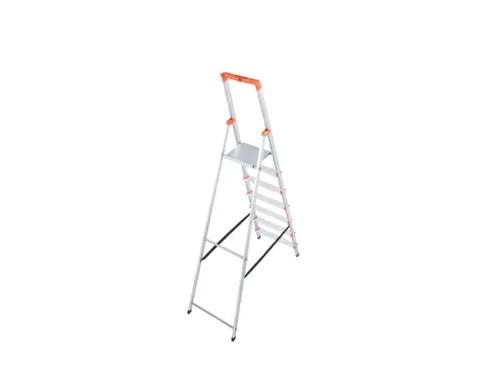Lichte Burotrap Aluminium 7 Treden Platform 25x25cm H 1,5 m