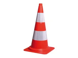 pion,HxB 750x400mm,PVC,oranje,fluorescerend,m. reflectieband
