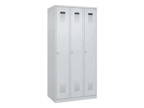 locker,HxBxD 1850x900x500mm,3vak,vak B 300mm,cil.-slot,staand op vloer