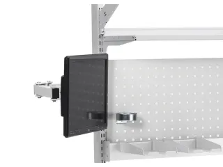 displayhouder,v. montagetafel,HxBxD 114x400x114mm,staal,RAL7035 - 2