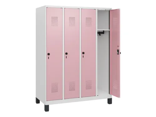 schoollocker,HxBxD 1630x1200x500mm,4vak,vak B 300mm,draaigrendel