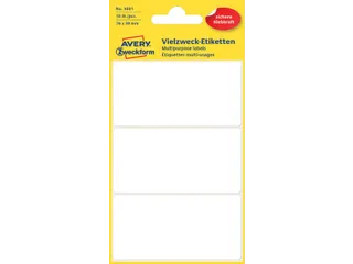 Etiket Avery Zweckform 3081 76x39mm wit 18 stuks - 1