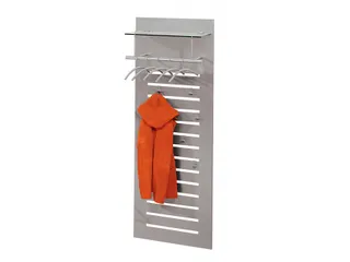 Design-Wandgarderobe Hxbxd 1700X600X330Mm 6Haken 5Kleerhangers Ral9006 - 1