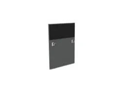 baliepaneel v. bureau aanbouw links MS-donkergrijs BN8033-zwart 800mm