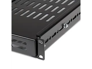 1U verstelbaar geventileerd rack shelf universeel 19'' rackschap zwart - 2