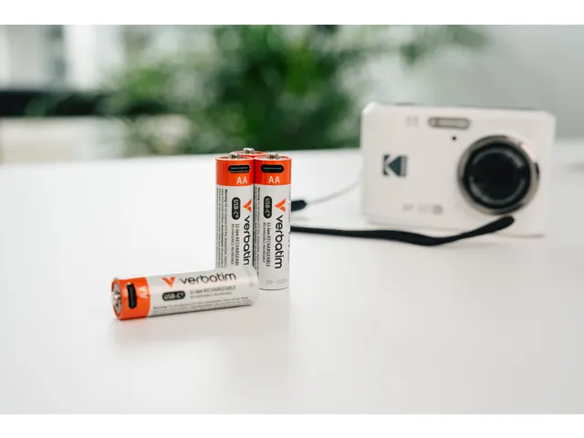 Verbatim USB-C oplaadbare batterijen AA 4 stuks