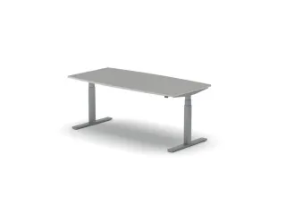 Elektrisch ihv Vergadertafel Vatvorm 1800x800mm Alu + Grijs Blad - 1
