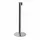 Afzetpaal Flexi Chroom met 2.7 meter Trekband Zwart
