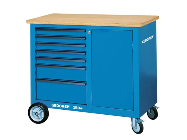 GEDORE 1504 0511 S Mobiele werkbank met 7laden en bankschroef