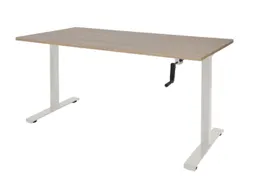 Dextro Slinger Bureau Zit-sta T-poot 140x80 Hav/kers 25mm Wit
