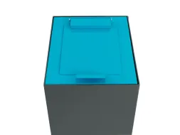 Top met klepdeksel voor modulaire afvalscheidingsunit 60 liter blauw