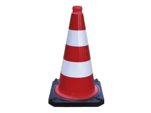 pion,H 750mm,pvc,rood/wit,retro-reflecterend
