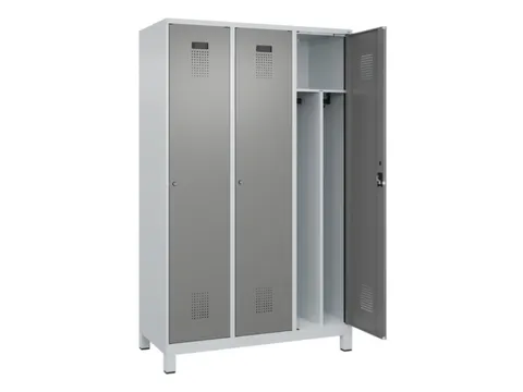 locker voor scheiding van kleding,HxBxD 1950x1200x500mm,3vak