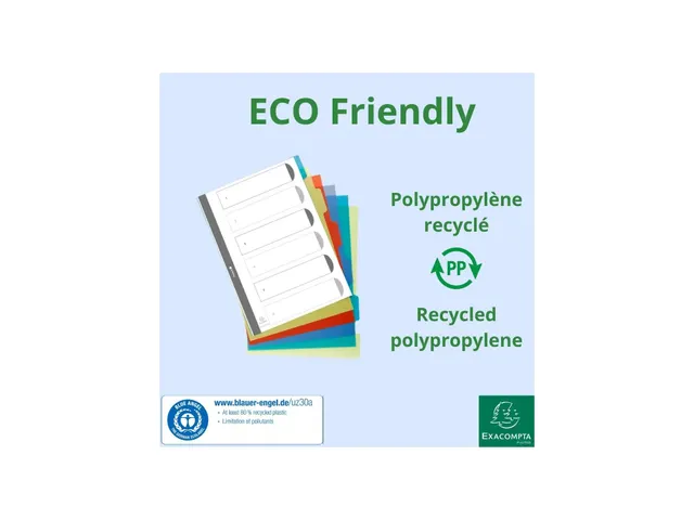 Tabbladen PP FOREVER A4 6 tabs ass