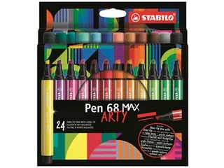 Viltstift STABILO Pen 68 Max Arty assorti etui à 24 stuks - 1