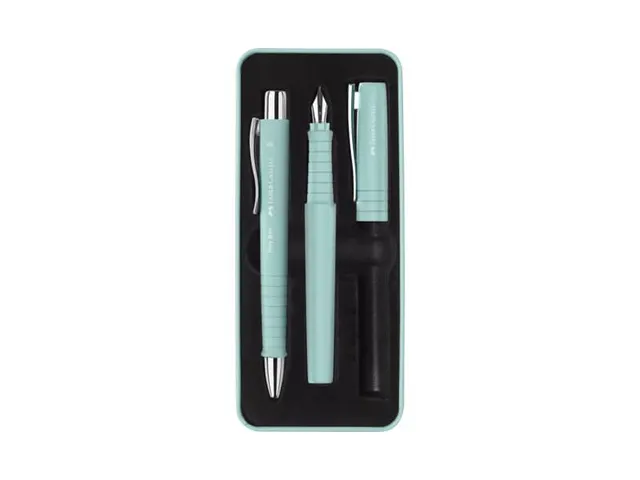 Balpen en Vulpen Faber-Castell Poly Pen in giftbox caribic blue