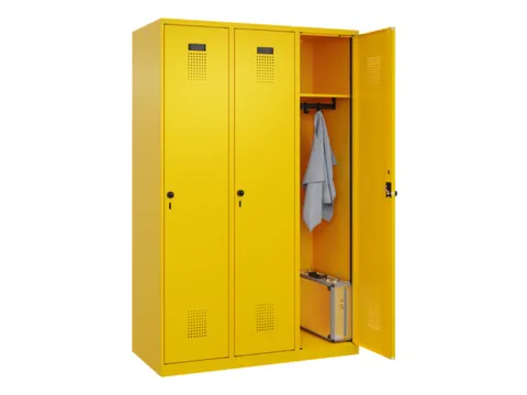 locker,HxBxD 1850x1200x500mm,3vak,vak B 400mm,draaigrendel