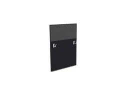baliepaneel,v. bureau,aanbouw links,B 800mm,CC-zwart,BN8010-antraciet