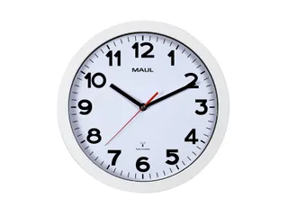 Wandklok MAUL Step RC Ø30x5cm kunststof wit/wit - 2