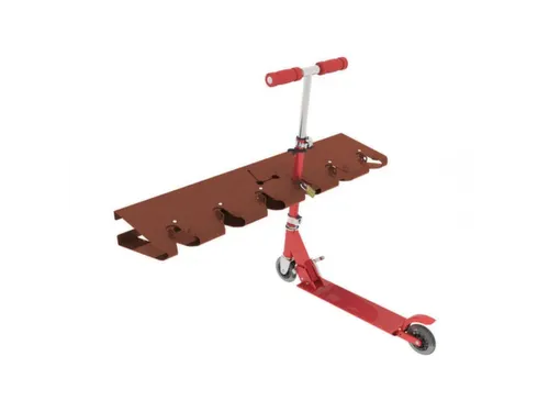Steprek voor 6 steppen L 990mm eenzijdig roesteffect