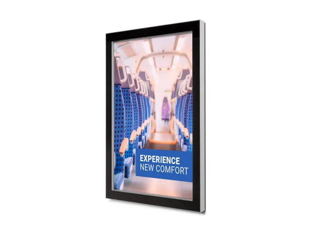 Vergrendelbaar Posterframe Slim Premium Design Outdoor A1 Alu/ Zwart
