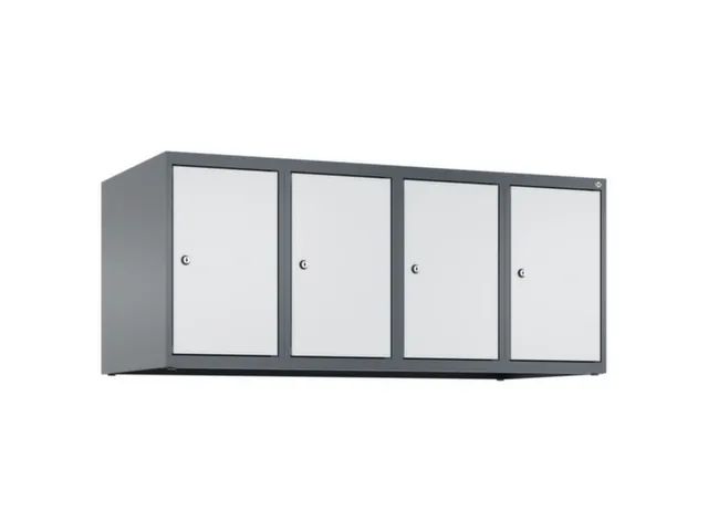 opzetkast,v. locker,4vak.,vak B 300mm,HxBxD 500x1200x500mm,vleugeldeur