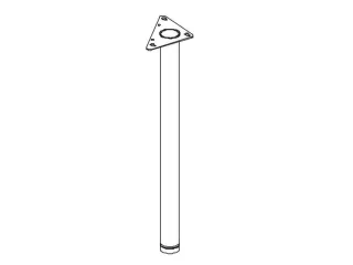 Onderstel,V. Bureau,Staal,Aluminium-Zilver,Ronde Buis - 1
