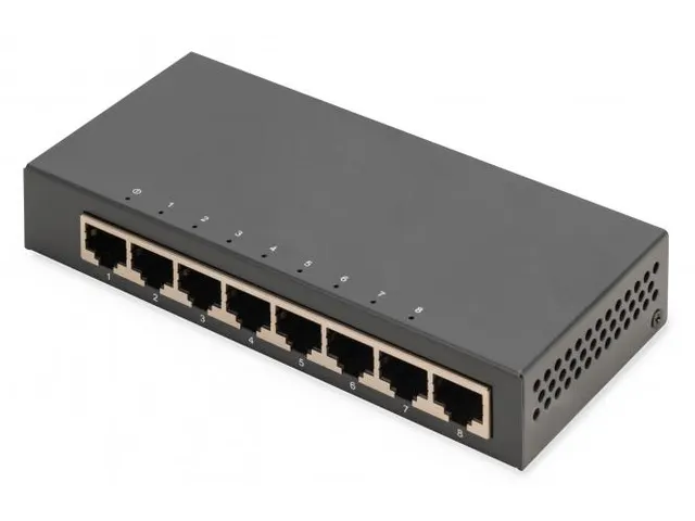 8-poorts Gigabit Switch, desktop, onbeheerd, metalen behuizing