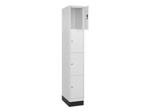 lockerkast,HxBxD 1950x300x500mm,1x4vakken,vak B 300mm,cil.-slot,sokkel