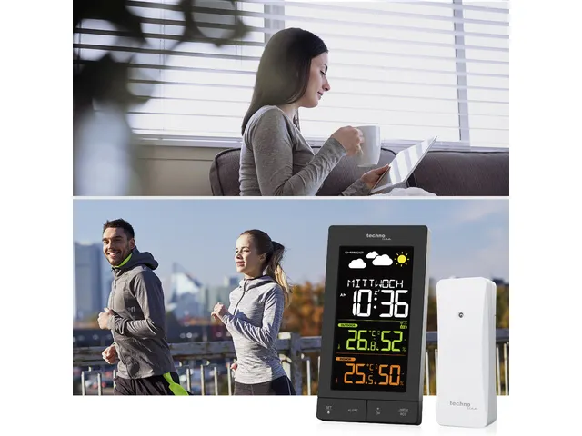 Weerstation Technoline WS 6458 83x152x36 mm zwart met 1 buitensensor