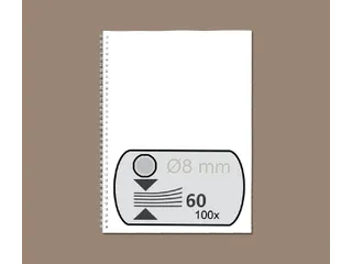 Draadrug Fellowes 8mm 34-rings A4 zilver 100stuks - 1