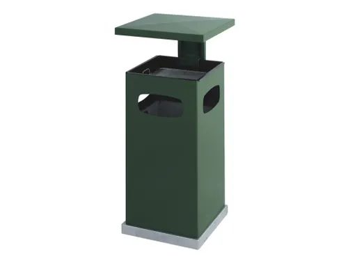 As-papierbak groen met afneembaar afdak 70 Liter