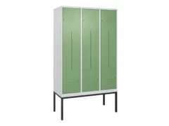 Z-garderobekast,HxBxD 2120x1200x500mm,vak B 200/400mm,cil.-slot