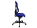 chaise de bureau pivotante,Mécan. synchrone,assise tissu bleu royal