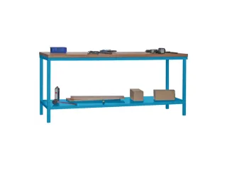werkbank,HxBxD 900x2000x700mm,multiplexblad,onderstel/romp RAL5012 - 2