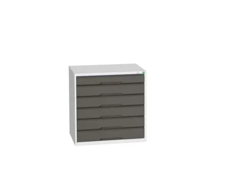 ladekast HxBxD 800x800x550mm 6laden romp RAL7035 front RAL7016