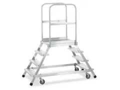 Bordestrap Aluminium Bordes 1200x 600x 800mm 2x5treden Rooster