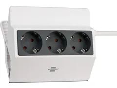 Stekkerdoos Brennenstuhl bureau klembaar 3 voudig 3 meter grijs/wit
