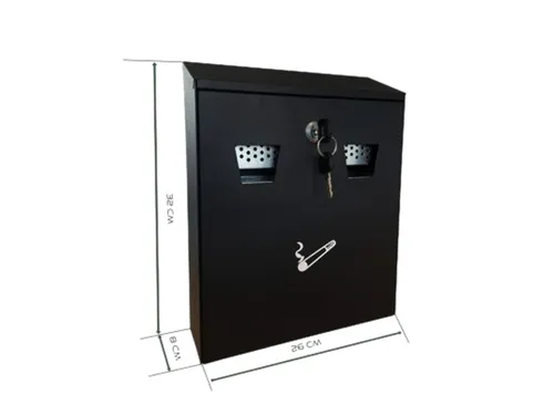 Asbak BRASQ wand 32x26cm zwart