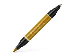 Tekenstift Faber-Castell Pitt Artist Pen duo marker 268 groen goud - 2