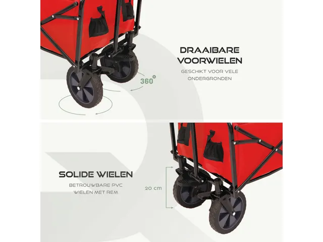 Bolderkar Opvouwbaar Rood