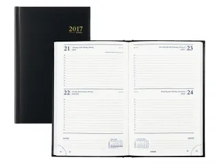 Agenda 2027 Brepols Saturnus Lima 2dagen/1pagina zwart - 2