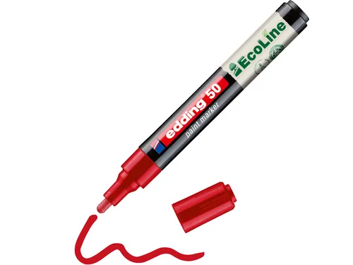 Paintmarker edding 50 EcoLine op waterbasis 2-3mm rood