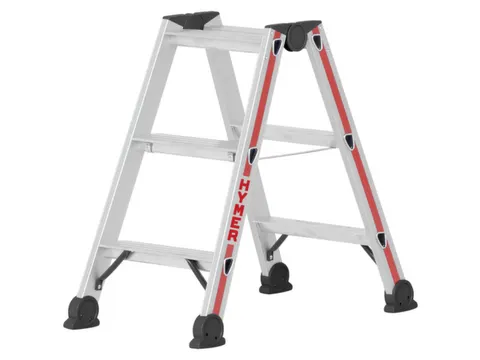 escabeau industriel double face 2x3marches Hauteur 0 19m lisse L 0 78m