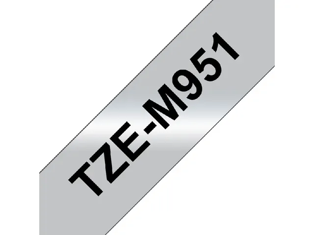 Ruban de lettrage Brother P-Touch TZe-M951 Metallic 24mm noir sur arge